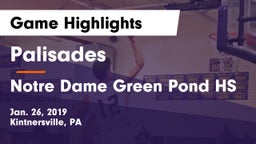 Palisades  vs Notre Dame Green Pond HS Game Highlights - Jan. 26, 2019