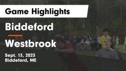 Biddeford  vs Westbrook  Game Highlights - Sept. 13, 2023