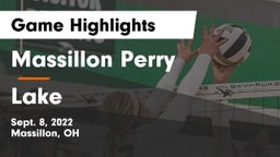 Massillon Perry  vs Lake  Game Highlights - Sept. 8, 2022