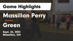 Massillon Perry  vs Green  Game Highlights - Sept. 26, 2022