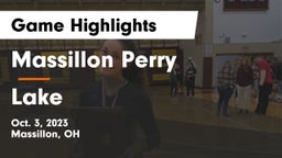 Massillon Perry  vs Lake  Game Highlights - Oct. 3, 2023