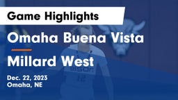 Omaha Buena Vista  vs Millard West  Game Highlights - Dec. 22, 2023