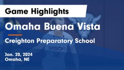 Omaha Buena Vista  vs Creighton Preparatory School Game Highlights - Jan. 20, 2024