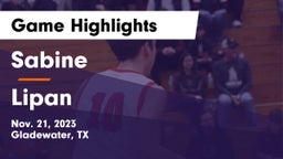 Sabine  vs Lipan  Game Highlights - Nov. 21, 2023