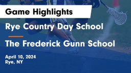 Rye Country Day School vs The Frederick Gunn School Game Highlights - April 10, 2024