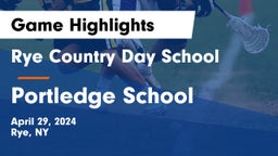 Rye Country Day School vs Portledge School Game Highlights - April 29, 2024