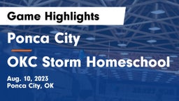 Ponca City  vs OKC Storm Homeschool Game Highlights - Aug. 10, 2023