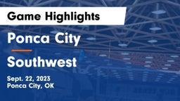 Ponca City  vs Southwest Game Highlights - Sept. 22, 2023