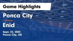 Ponca City  vs Enid  Game Highlights - Sept. 22, 2023