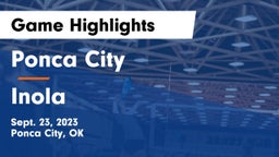 Ponca City  vs Inola  Game Highlights - Sept. 23, 2023