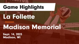 La Follette  vs Madison Memorial  Game Highlights - Sept. 14, 2023
