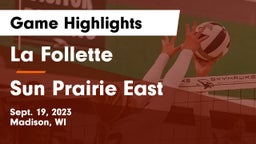 La Follette  vs Sun Prairie East  Game Highlights - Sept. 19, 2023