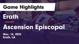 Erath  vs Ascension Episcopal  Game Highlights - Nov. 14, 2022