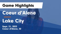 Coeur d'Alene  vs Lake City  Game Highlights - Sept. 21, 2023