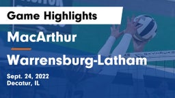 MacArthur  vs Warrensburg-Latham  Game Highlights - Sept. 24, 2022