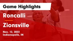 Roncalli  vs Zionsville  Game Highlights - Nov. 12, 2022