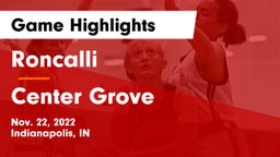 Roncalli  vs Center Grove  Game Highlights - Nov. 22, 2022