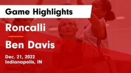 Roncalli  vs Ben Davis  Game Highlights - Dec. 21, 2022
