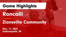Roncalli  vs Zionsville Community  Game Highlights - Nov. 11, 2023