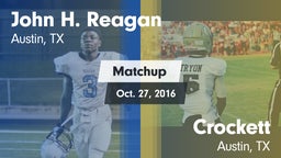 Matchup: John H. Reagan vs. Crockett  2016