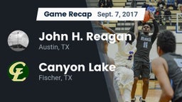 Recap: John H. Reagan  vs. Canyon Lake  2017