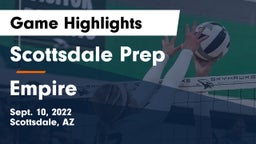Scottsdale Prep  vs Empire  Game Highlights - Sept. 10, 2022
