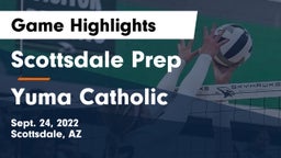 Scottsdale Prep  vs Yuma Catholic  Game Highlights - Sept. 24, 2022