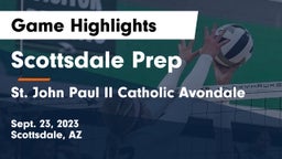 Scottsdale Prep  vs St. John Paul II Catholic Avondale Game Highlights - Sept. 23, 2023
