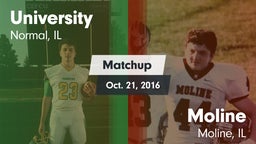Matchup: University High vs. Moline  2016