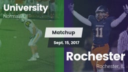 Matchup: University High vs. Rochester  2017