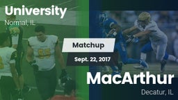 Matchup: University High vs. MacArthur  2017
