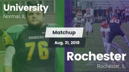 Matchup: University High vs. Rochester  2018