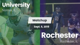 Matchup: University High vs. Rochester  2019