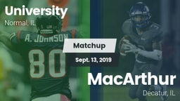 Matchup: University High vs. MacArthur  2019