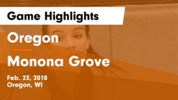 Oregon  vs Monona Grove  Game Highlights - Feb. 23, 2018