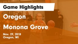 Oregon  vs Monona Grove  Game Highlights - Nov. 29, 2018