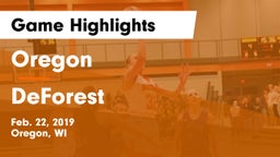 Oregon  vs DeForest  Game Highlights - Feb. 22, 2019