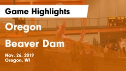 Oregon  vs Beaver Dam  Game Highlights - Nov. 26, 2019