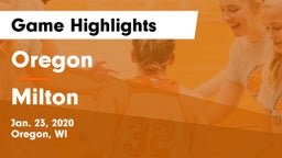 Oregon  vs Milton  Game Highlights - Jan. 23, 2020