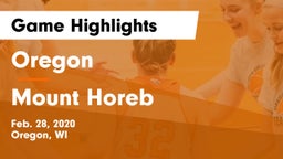 Oregon  vs Mount Horeb  Game Highlights - Feb. 28, 2020