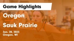 Oregon  vs Sauk Prairie  Game Highlights - Jan. 28, 2023
