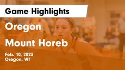 Oregon  vs Mount Horeb  Game Highlights - Feb. 10, 2023