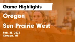 Oregon  vs Sun Prairie West  Game Highlights - Feb. 25, 2023