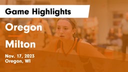 Oregon  vs Milton  Game Highlights - Nov. 17, 2023