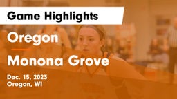 Oregon  vs Monona Grove  Game Highlights - Dec. 15, 2023