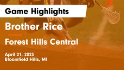 Brother Rice  vs Forest Hills Central  Game Highlights - April 21, 2023