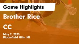 Brother Rice  vs CC Game Highlights - May 2, 2023