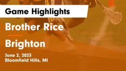 Brother Rice  vs Brighton  Game Highlights - June 2, 2023