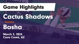 Cactus Shadows  vs Basha  Game Highlights - March 2, 2024