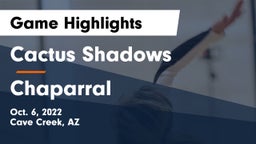 Cactus Shadows  vs Chaparral  Game Highlights - Oct. 6, 2022